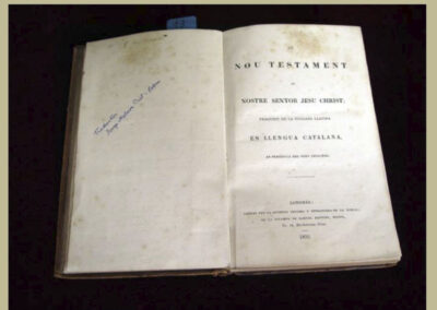 Lo Nou Testament, 1832. Traducció de Josep-Melcior Prat i Colom