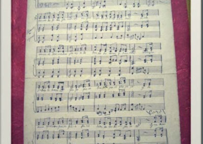 Partitura de l'Himne del Cinquantenari de l'església (1818-1918)